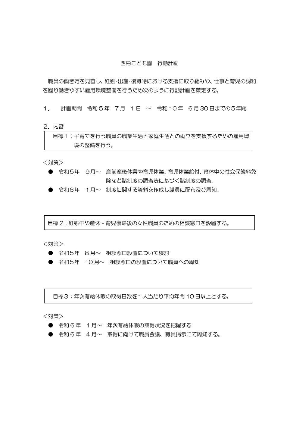 行動計画書